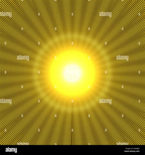 yellow halo effect  shiny rays  bright light   center stock photo alamy