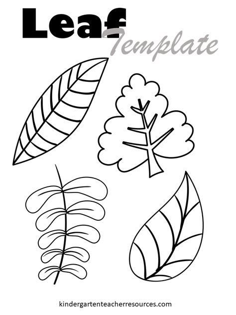 printable leaf template  designs