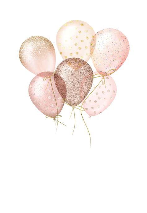 whimsical glitter balloons birthday invitation template