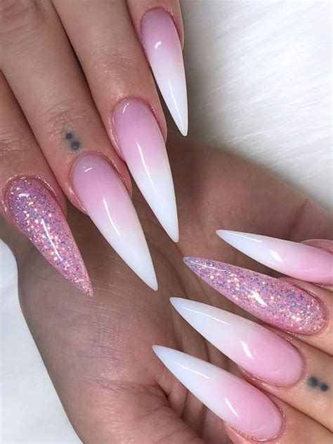 How To Do French Ombré Dip Nails Stylish Belles Unghie Stiletto
