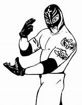 Rey Coloring Mysterio Wrestling Pages Mask Entertainment Wwe Template Color sketch template