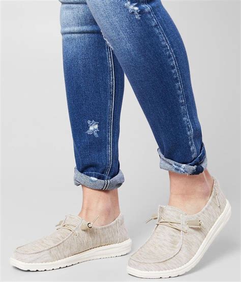 hey dude wendy stretch shoe women s shoes in oat buckle