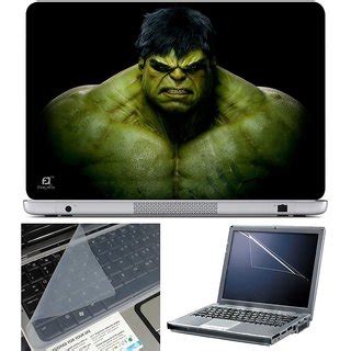 finearts laptop skin green hulk  screen guard  key protector size