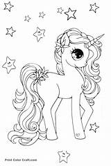 Unicorn Coloring Pages Girls Girly Color Print Animals Craft sketch template
