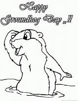 Groundhog Woodchuck Coloring sketch template