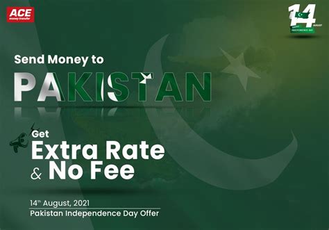 send money  pakistan  extra rate  fee ace money transfer