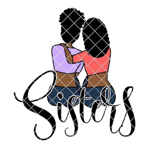 Sisters Clipart Png File Etsy