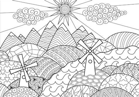 landscape nature coloring pages  adults bmp willy