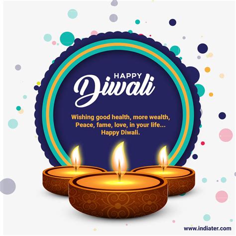 beautiful greeting card  festival  diwali celebration indiater