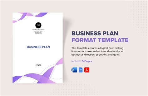 business plan word template  templatenet