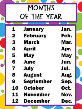 months   year anchor chart months   year   months anchor charts