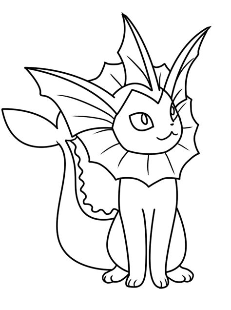 vaporeon  coloring page anime coloring pages
