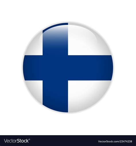 finland flag  button royalty  vector image