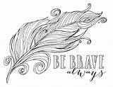 Feather Feathers Zentangle Brave Complicated Lostbumblebee sketch template