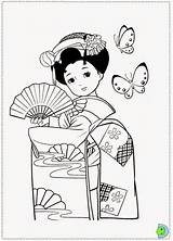 Geisha Desenhos Meninas Japonesas Partilhar Colorir Mensagem sketch template
