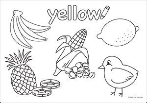 yellow coloring sheet color worksheets coloring sheets nursery