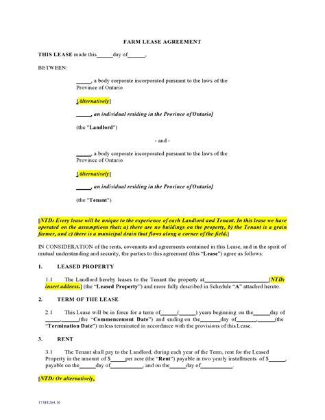 sample land lease agreement templates   ms word