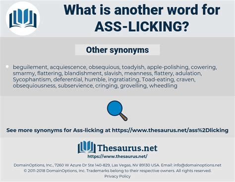 Synonyms For Ass Licking