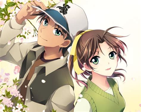 detective conan heiji and kazuha wallpaper anime