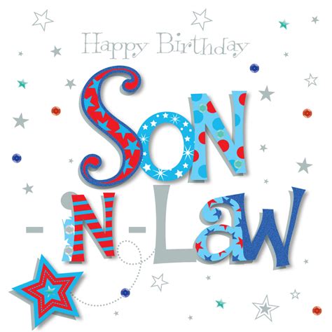 printable birthday cards  son  law printable templates