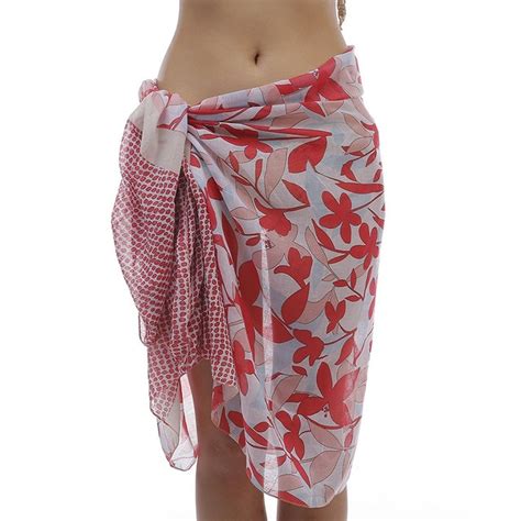 fashion women sarongs floral soft viscose bikini pareo beach sarong