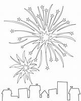 Coloring Fireworks Pages Printable Popular sketch template