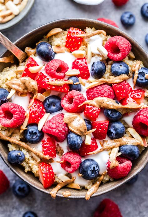 berry quinoa breakfast bowls recipe runner
