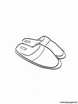 Slippers Slipper Coloring Glass Drawing Getdrawings sketch template