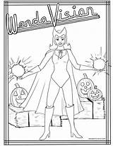 Wandavision Wanda Scarlet Witch Nostalgic Desertchica sketch template