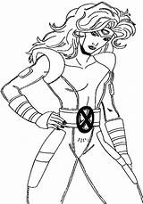 Coloring Pages Superhero Jean Grey Rogue Choose Board Men sketch template