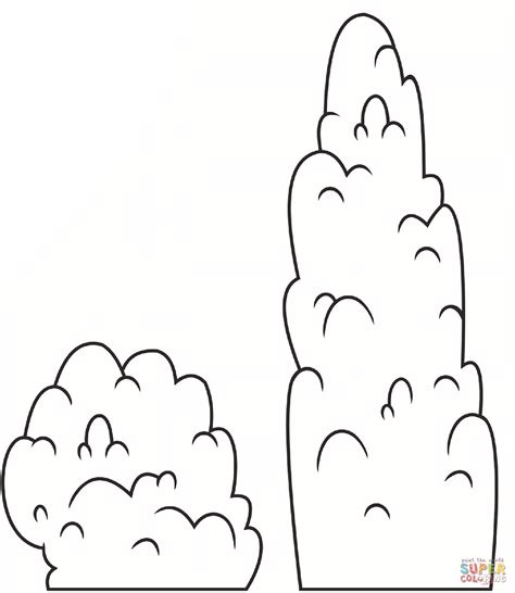 bushes coloring page  printable coloring pages