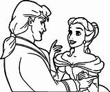 Coloring Dancing Belle Disney Princess Pages Wecoloringpage sketch template