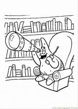 Spongebob Colorear Colorare Kolorowanki Telescopio Libreria Dibujos Disegni Partick Pintarcolorear Wydrukowania Sponge Esponja Dzieci sketch template