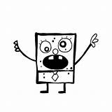 Squarepants Doodlebob sketch template