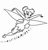 Clochette Vole Gratuit Colorier Tinkerbell sketch template