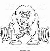Weightlifting Cartoon Outlined Toonaday sketch template