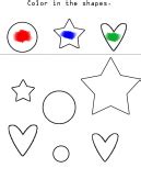 coloring shapes preschool worksheet color worksheets  preschool