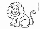 Lion Drawing Cute Coloring Kids Animal Getdrawings sketch template