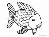 Fish Colouring Coloring Rainbow Pages Drawing Getdrawings sketch template