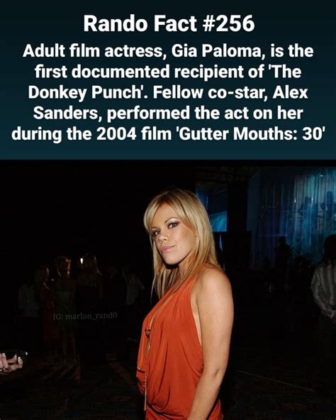 Rando Fact 256 Adult Film Actress Gia Paloma Is The First Documented