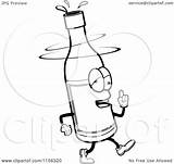 Bottle Wine Coloring Drunk Cartoon Clipart Vector Pages Thoman Cory Water Outlined Color Getcolorings Getdrawings Royalty Printable sketch template