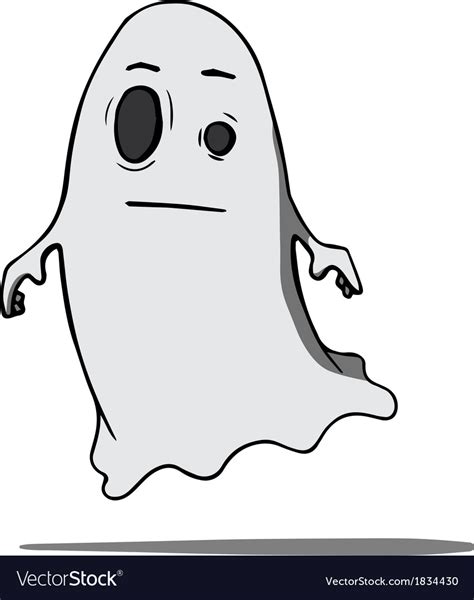 funny cartoon ghost royalty  vector image vectorstock