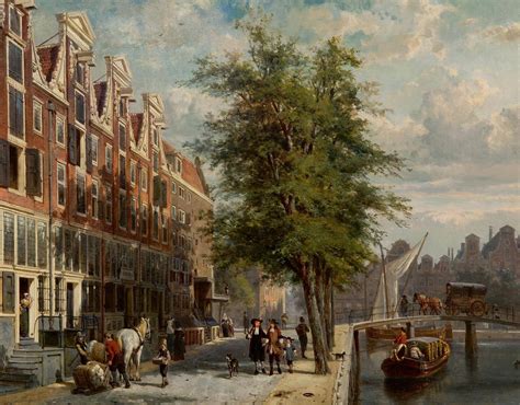 cornelis springer romantische schilder van het hollandse stadsgezicht te koop schilderijen van