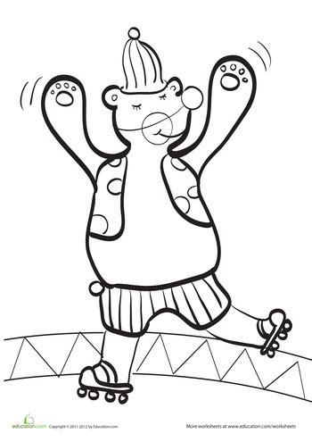 circus bear coloring page educationcom bear coloring pages animal