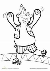 Education Coloring Pages Circus Bear sketch template