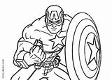 Captain America Coloring Pages Printable Kids Superhero Marvel Shield Color Superheroes Sheets Avengers Cartoon Colouring Drawing Lego Avenger Print First sketch template