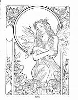 Coloring Fairy Pages Fantasy Adult Detailed Adults Book Pretty Printable Colouring Mermaid Kids Fairies Print Sheets Books Color Cute Angel sketch template