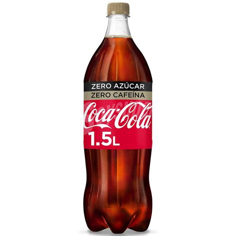 coca cola  refresco de cola  azucar sin cafeina botella de