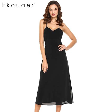 buy ekouaer summer nightgown women sexy spaghetti