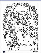 Coloring Pages Adults Adult Stress Relief Witch Colouring Printable Beautiful Color Women Getcolorings Book Fairy Beauty Uploaded User sketch template
